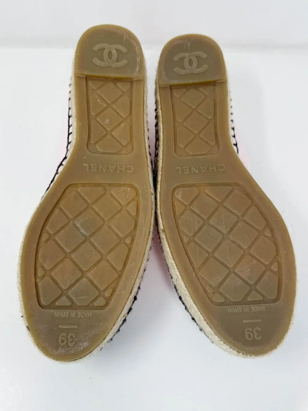 Chanel Pink Leather Espadrilles